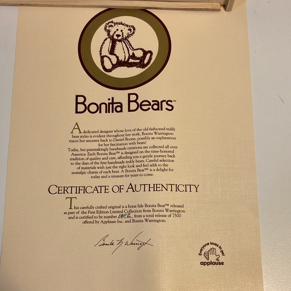 Bonita Bear Tessica First Edition Limited #1402. - Picture 5 of 6
